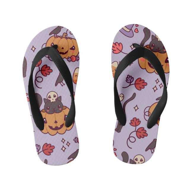 Chinelos Infantis caneca de café com decoração de padrão de Hallowee (Pé da cama)