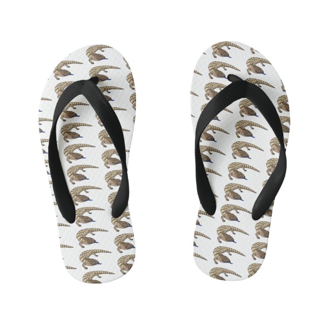 Chinelos Infantis Cartografia de répteis de lagarto azul (Pé da cama)