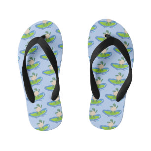 Chinelos Infantis Cartografia de surf de tartaruga engraçada