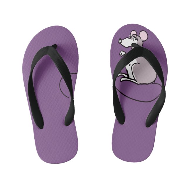 Chinelos Infantis Cartoon chinês Rat Year Zodiac Birthday Toddler (Pé da cama)