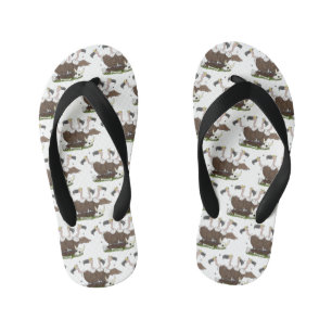 Chinelos Infantis Cartoon humorístico para abutres engraçados