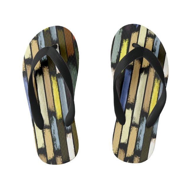 Chinelos Infantis Chuva de cores 4 (Pé da cama)