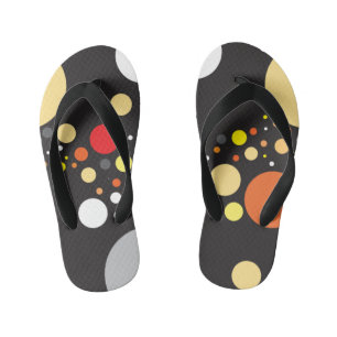 Chinelos Infantis Círculos de Dimensões Aleatórias Espalhadas Livrem