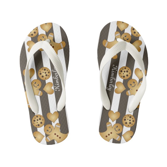 Chinelos Infantis Cookie Personalizado Gingerpão Gelado (Pé da cama)