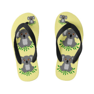 Chinelos Infantis Cute koala com crianças eucaliptas