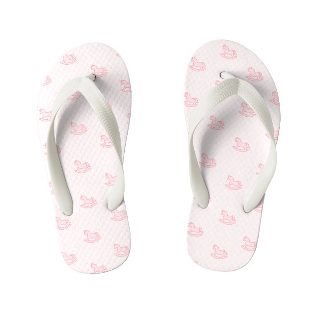 Chinelos Infantis  Cute Pink Girl Rocking Horse (Pé da cama)