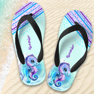 Chinelos Infantis Cute Seacavalo Personalizado Boys