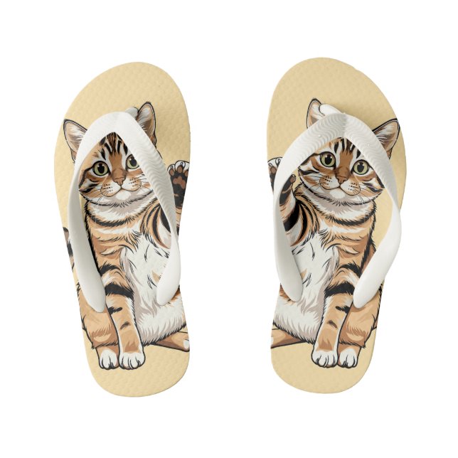Chinelos Infantis Cute simple design men cat lover (Pé da cama)