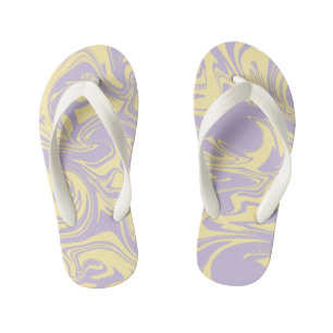 Chinelos Infantis Derramar - Pastel Amarelo e Roxo