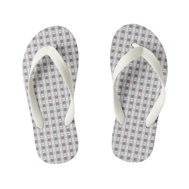 Chinelos Infantis Dobra Vertical de Sacudir Branco do Diamante Azul  (Pé da cama)