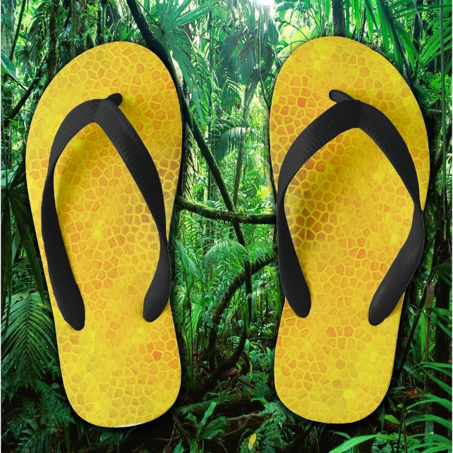 Chinelos Infantis Dourado dinossauro (Gold Dinosaur Hide Kids Flip Flops)