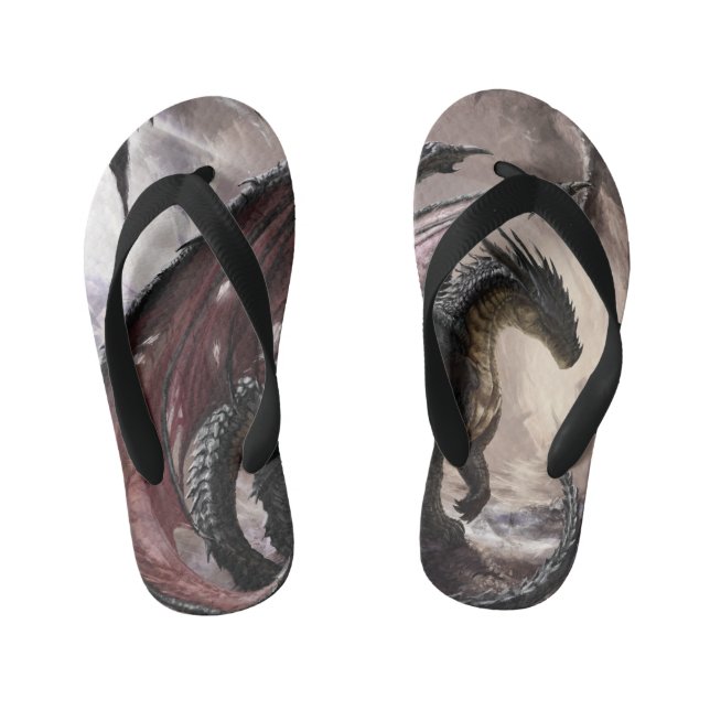 Chinelos Infantis Dragão Na Caverna (Pé da cama)