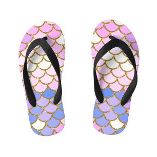 Chinelos Infantis Escalas de Sereia Multicolores