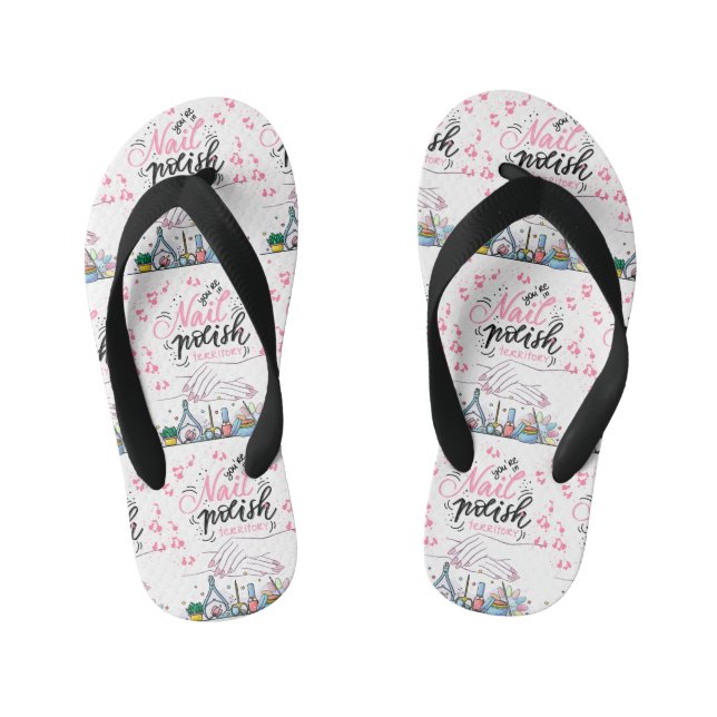 Chinelos Infantis estilo decorativo de salão do unhas (Pé da cama)