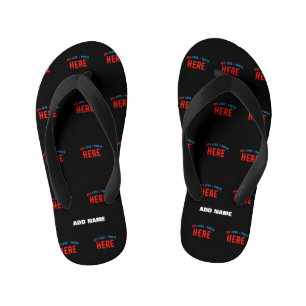 CHINELOS INFANTIS ESTILO MODERNO PRETO PERSONALIZÁVEL VERIFICADO COM