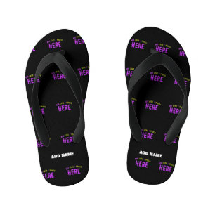 CHINELOS INFANTIS ESTILOSO MODERNO PERSONALIZÁVEL PRETO VERIFICADO C