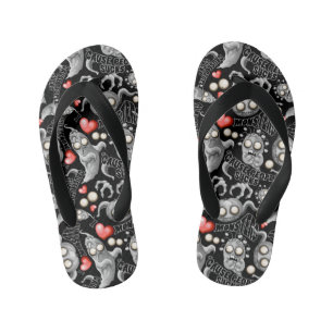 Chinelos Infantis Eu adoro monstros porque Pessoas são péssimas