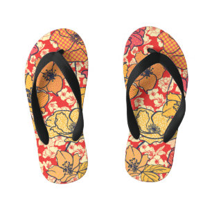 Chinelos Infantis Explosão Floral: Tendência Da Vintagem Sem Pernas.