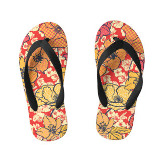 Chinelos Infantis Explosão Floral: Tendência Da Vintagem Sem Pernas.