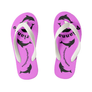 Chinelos Infantis Flip-flops de HAMbWG - golfinhos
