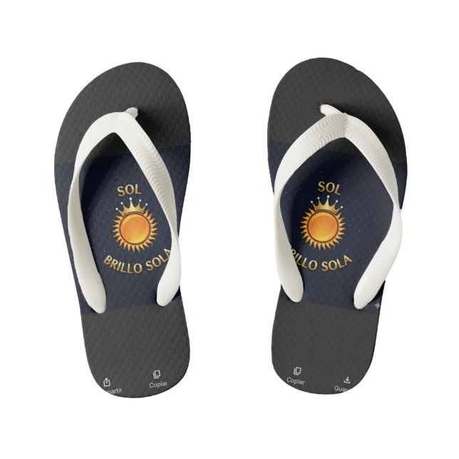 Chinelos Infantis Flip Flops with Sol Brillo Sola Logo | Inspiration (Pé da cama)