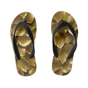Chinelos Infantis Folha de ouro