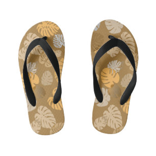 Chinelos Infantis Folhas Tropicais Multicoloridas 6