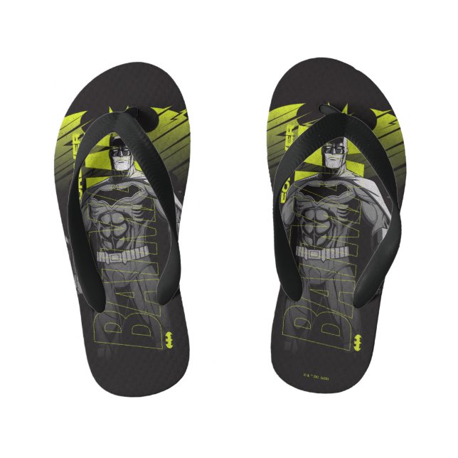Chinelos Infantis Forever Batman Ligar Caractere Arte (Pé da cama)