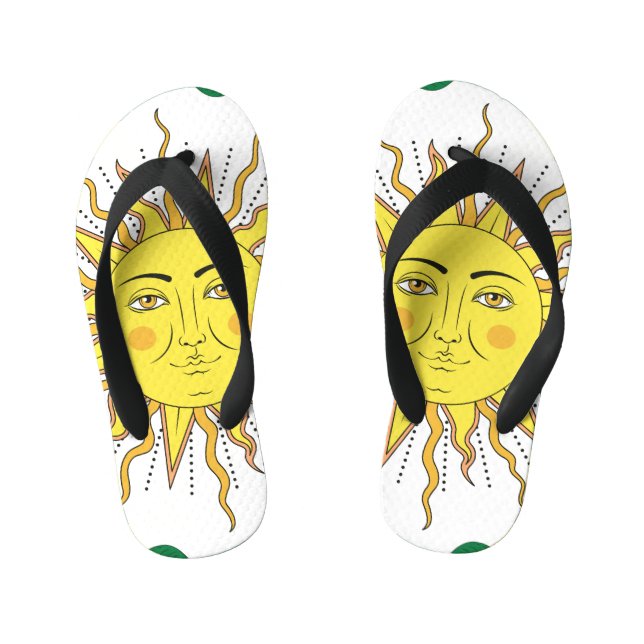 Chinelos Infantis Frutas Tropicais De Limão, Face Solar. (Pé da cama)