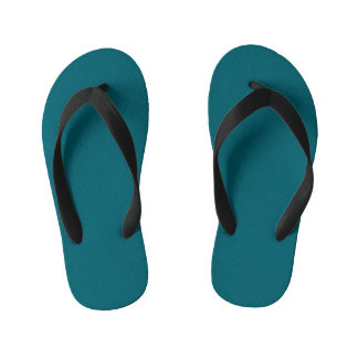 Chinelos Infantis Fundo azul-verde sólido com uma textura sutil