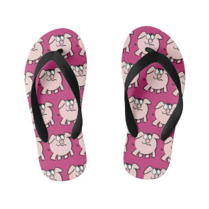 Chinelos Infantis Funny 2 Cartoon Pig Escolher Colorido Sacudir
