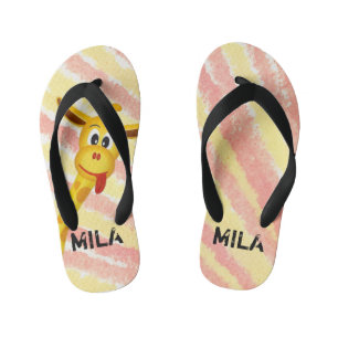 Chinelos Infantis Girafa com muita cor