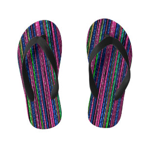 Chinelos Infantis Glitz e Gelam Sparkly Stripes