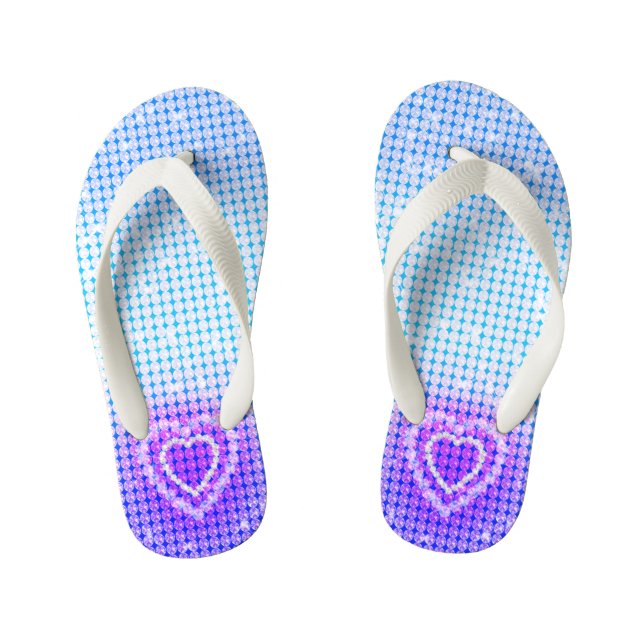Chinelos Infantis Gradiente Roxo Azul Glamour (Pé da cama)