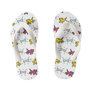 Chinelos Infantis Grafite Cão e Osso Estilo Crianças Sacudir Fluxo