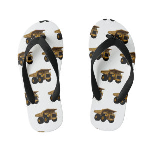 Chinelos Infantis Ilustração de desenho animado de caminhão Haul