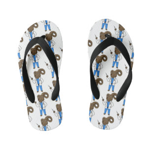 Chinelos Infantis Ilustração de desenho animado do médico de ovelha