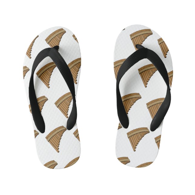 Chinelos Infantis Ilustração de desenho animado em flauta/panuccões (Pé da cama)