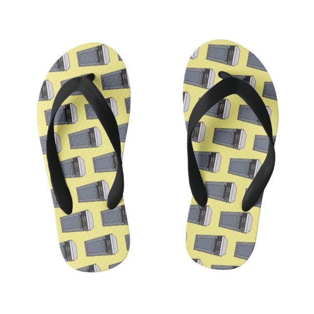 Chinelos Infantis Ilustração de desenho em micro-ondas (Pé da cama)