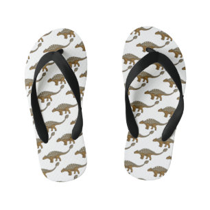 Chinelos Infantis Ilustração de dinossauro blindado Ankylosaurus