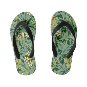 Chinelos Infantis Ilustração de Ornamento de Vintagem de Flor Jasm
