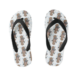 Chinelos Infantis Imagem de desenho animado de platypus de bebê feli