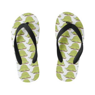 Chinelos Infantis Imagem de desenho animado verde-claro
