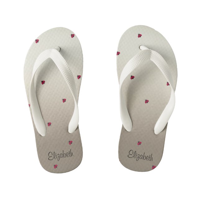 Chinelos Infantis Joaninha Adorável Fofa, Luminosa - Personalizada (Pé da cama)