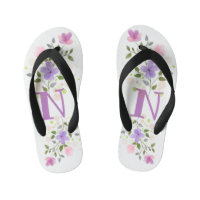 Letra inicial N + Design floral