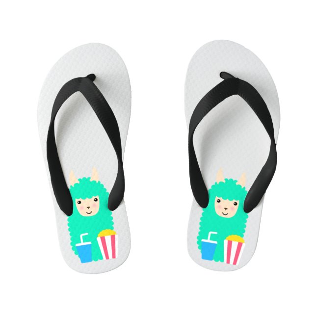 Chinelos Infantis Llama Emoji Filme (Pé da cama)