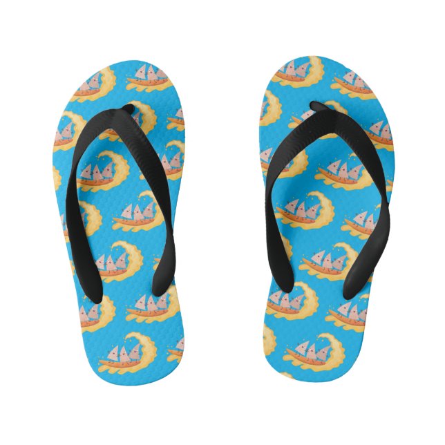 Chinelos Infantis Milhas de nachos, batatas fritas, canecas, surf (Pé da cama)