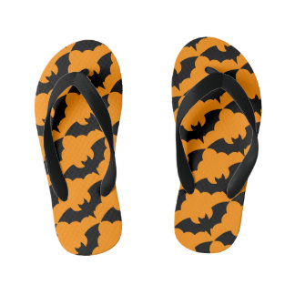 Chinelos Infantis Morcegos de Halloween Gráficos Malucos