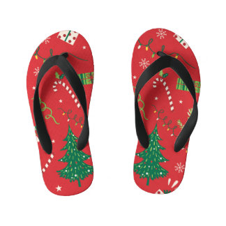 Chinelos Infantis Natal vintage: design ornamental.