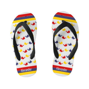 Chinelos Infantis Náutico Costeiro Marinha AZUL VERMELHO AMARELO BAL